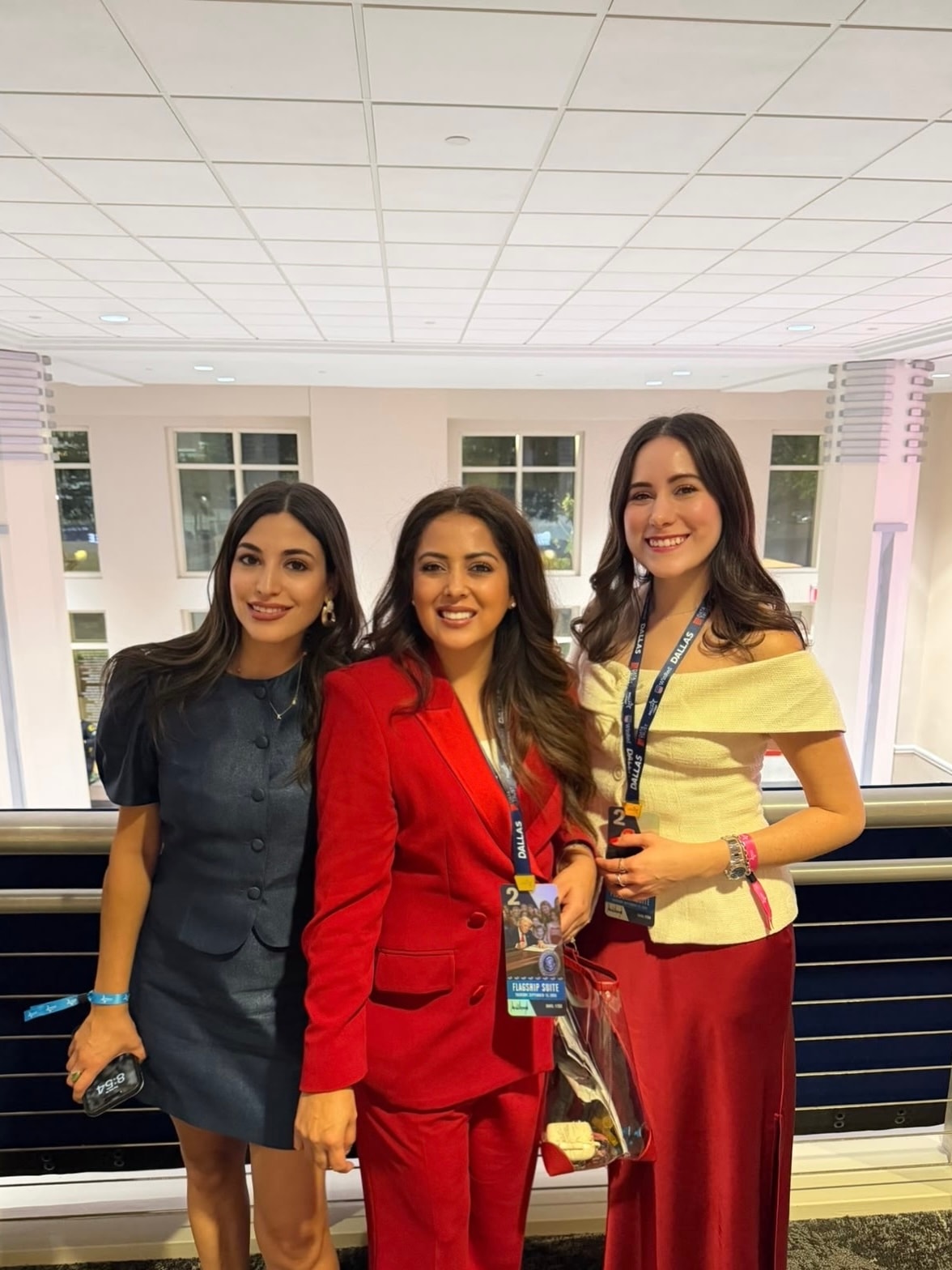Three women at convention event